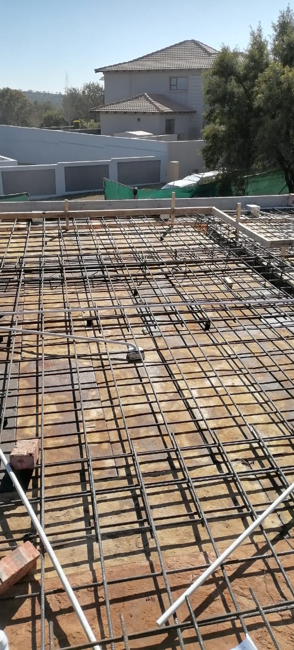 Reinforced slab & rebar installation