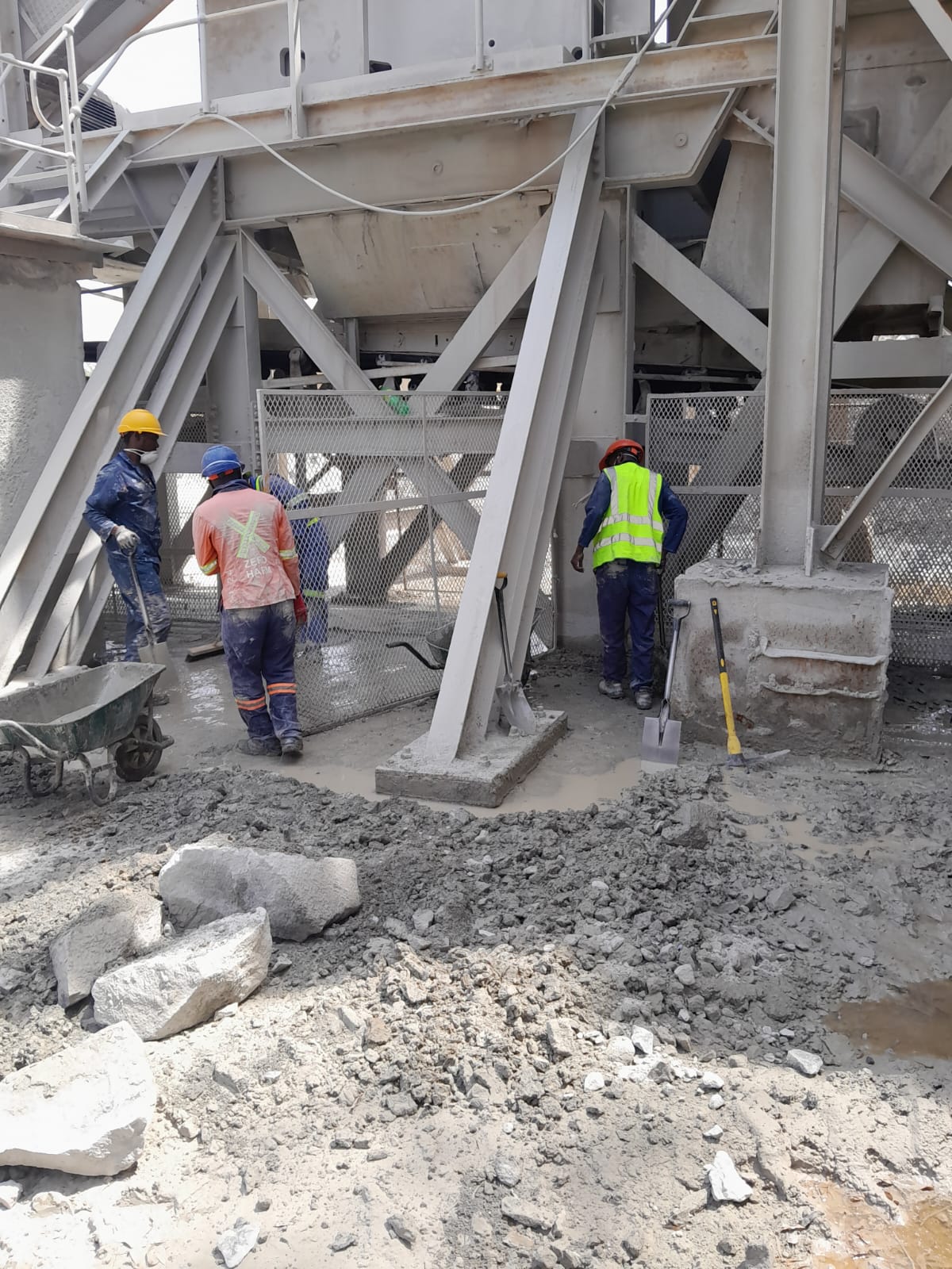 Heavy plant foundation maintenance